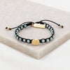 My Saint My Hero - Miraculous Gemstone Bracelet-Black/Amazonite