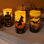 Battery Operated LED Wax Candles, Halloween