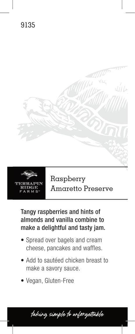 Terrapin Ridge Farms - Shelf Talker Raspberry Amaretto Preserve