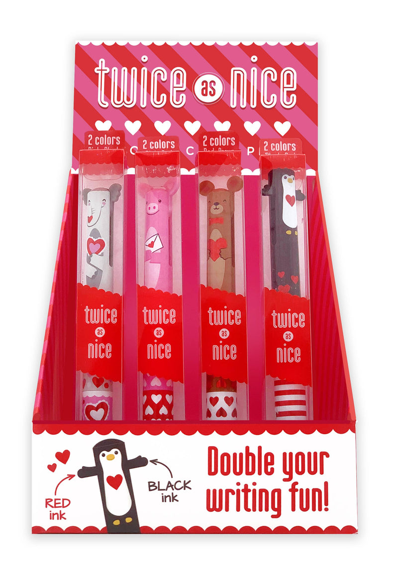 TWICE AS NICE VALENTINE 2 COLOR Click Pens