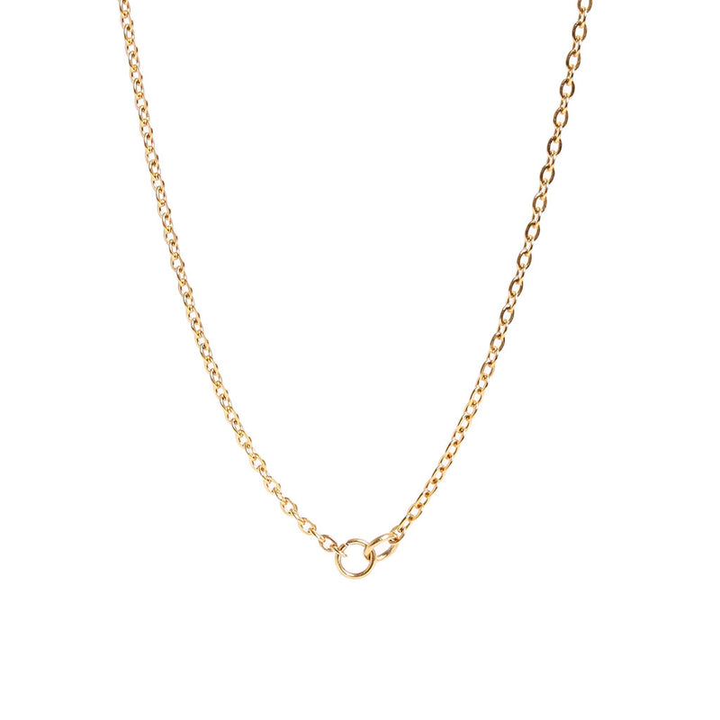 WJW - 18K Gold PVD Stainless Steel Loop Connector Chain Necklace