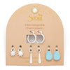 Scout Curated Wears - Interchangeable Charm Earring - Turquoise/Sky/Silver