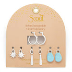 Scout Curated Wears - Interchangeable Charm Earring - Turquoise/Sky/Silver