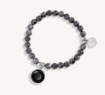 Moonglow- Gray Labridonite Beaded Bracelet