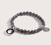 Moonglow- Gray Labridonite Beaded Bracelet