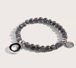 Moonglow- Gray Labridonite Beaded Bracelet