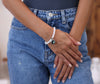 Moonglow- Moonstone white beaded bracelet