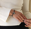 Moonglow- Gray Labridonite Beaded Bracelet