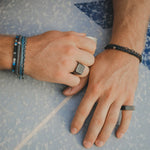 Coated Hematite stretch bracelet