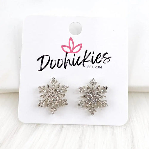Snowflake earrings, holiday earrings 
