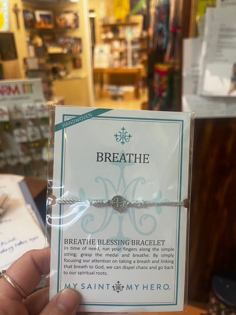 My Saint My Hero - Breathe Bracelet-/ Silver
