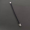 Men's Stainless Steel Beads Leather Woven Bracelet - MJ/BC