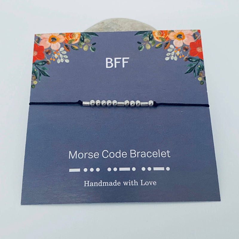 Multi style Morse Code Stretch Bracelets