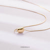 Cute Gold Acacia Bean Necklace in 925 Sterling Silver, Steel
