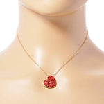 Wona Trading, Inc. - Crystal Paved Heart Pendant Necklace