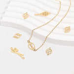 WJW - 18K Gold PVD Stainless Steel Loop Connector Chain Necklace