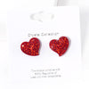 Wona Trading, Inc. - Crystal Rhinestone Paved Heart Stud Earrings