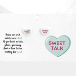 Wona Trading, Inc. - Sweet Talk Message Heart Stud Earrings