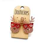 1.5" Nerdy Reindeer Dangles - Christmas Acrylic Earrings