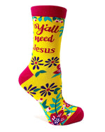 Y'all Need Jesus Women's Crew Socks