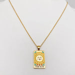 Tarot Charm Necklace Stars, Sun, Moon