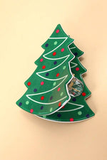 CHRISTMAS TREE SANTA SNOWMAN HAIR CLAW CLIPS