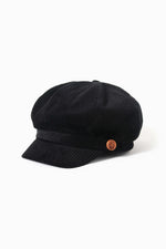 Solid Corduroy Fall Winter Cabbie Hat with Buttons