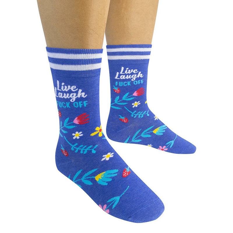 Funatic - Live, Laugh, Fuck Off Socks | Curse Word Socks | Funny Socks