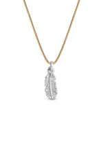 Lucky Feather - New Moon Silver Necklace - LIGHTNESS/FEATHER