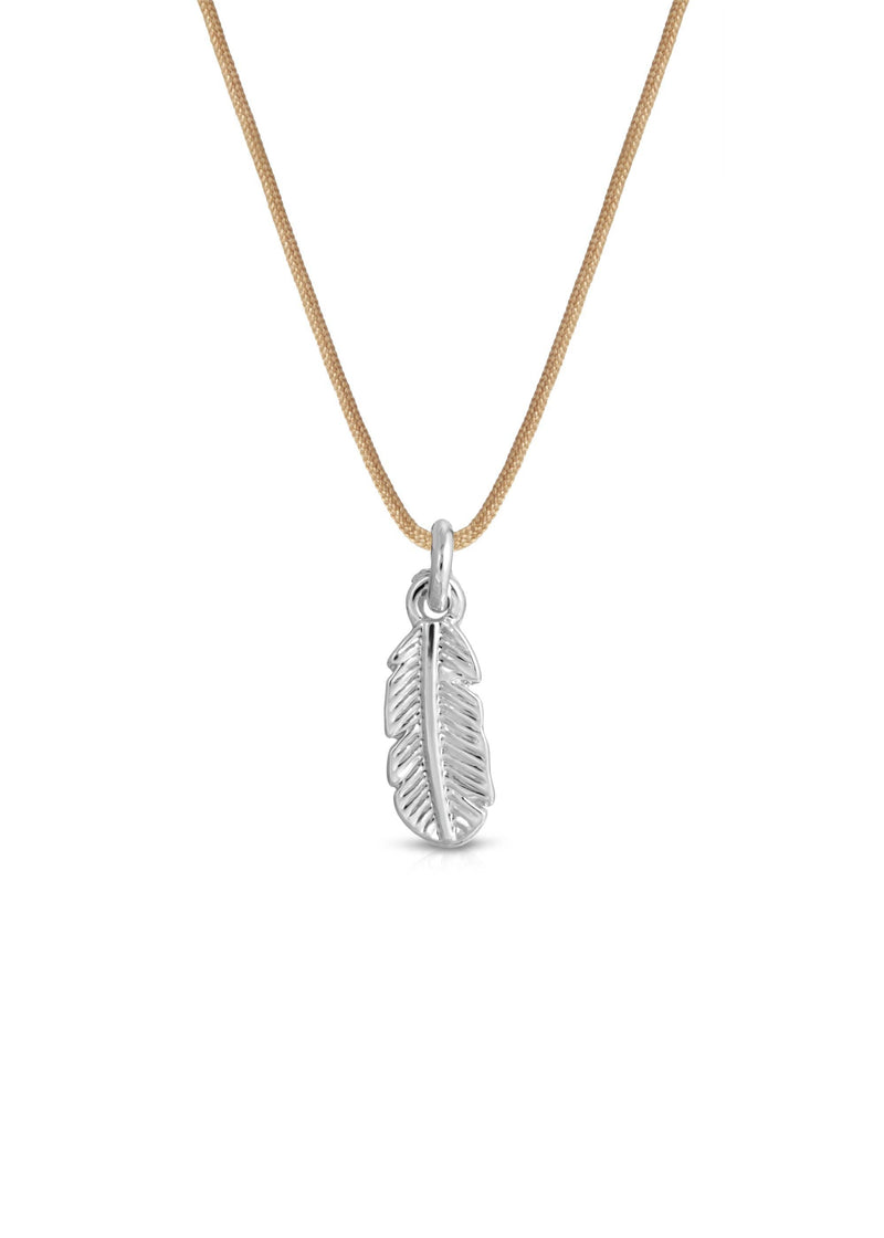 Lucky Feather - New Moon Silver Necklace - LIGHTNESS/FEATHER