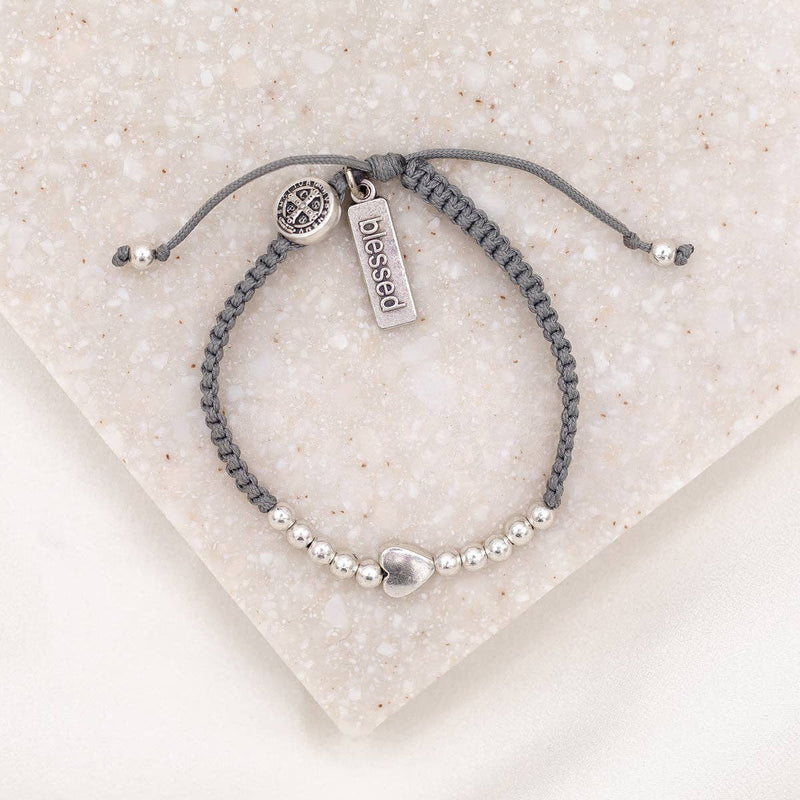 Sisters of the Heart-Woven-Slate/Silver