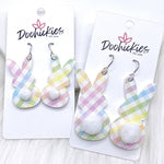 New Acrylic Pastel Bunny Tails -Earrings
