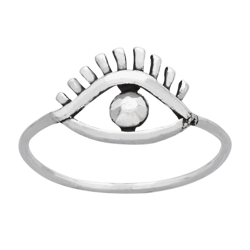 Evil Eye Sterling Silver Ring