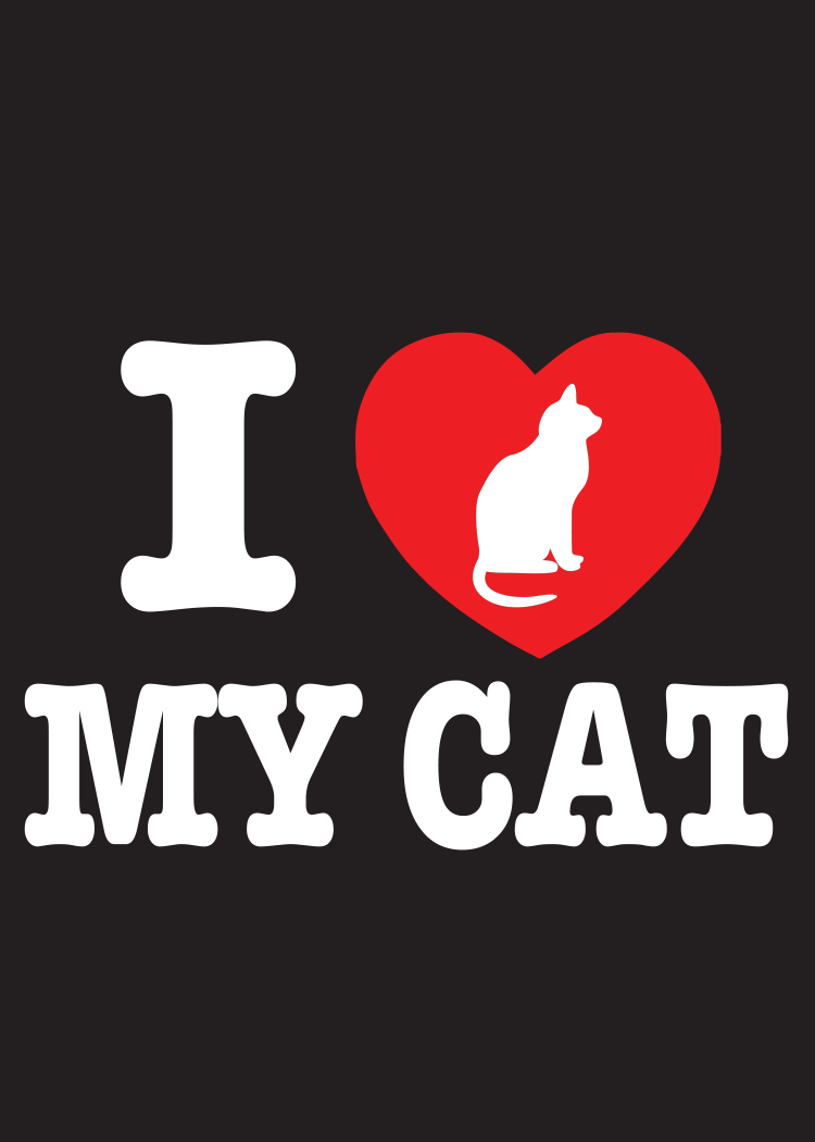 Magnet Jumbo CAT I Heart My Cat