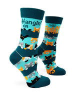 Hangin' on 'till Friday Ladies' Crew Socks Featuring Cute Ca