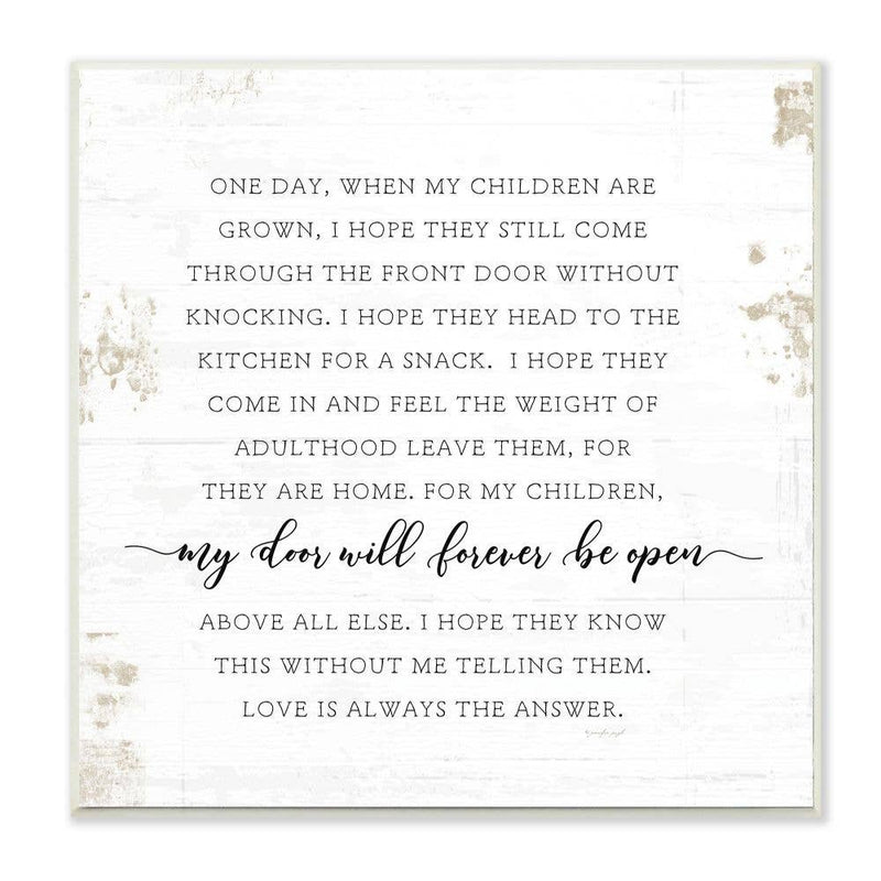 When My Children Are Grown Text Homely Wall Plaque Art