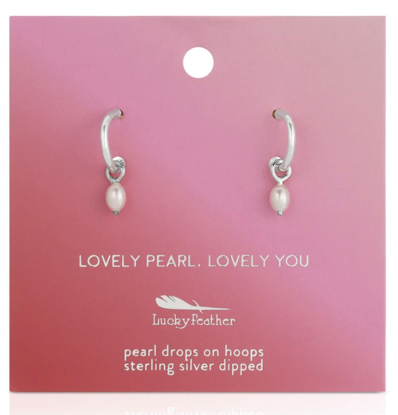 Lovely You Pearl Hoops