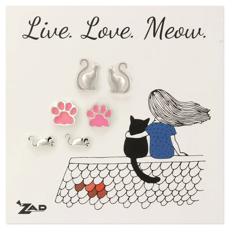 Live Love Meow earrings