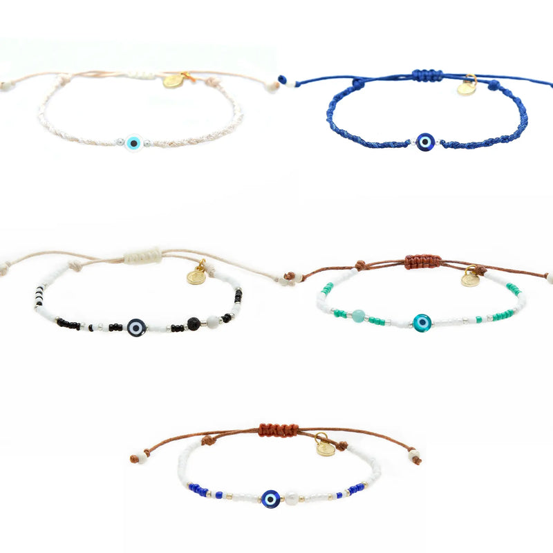 evil eye, bracelet, lotus and luna, jewelry