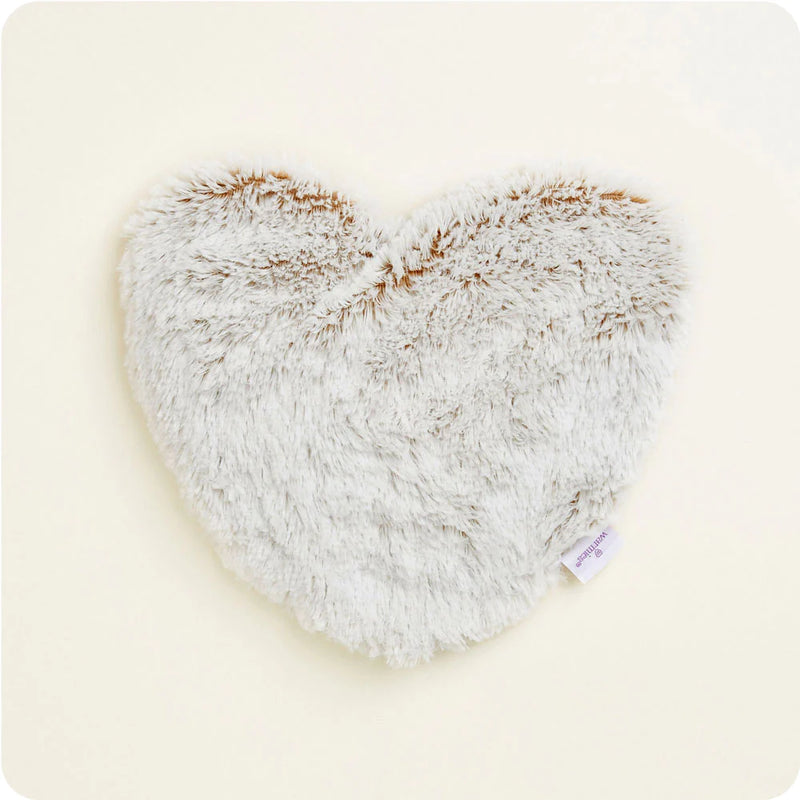 Marshmallow Brown Warmie Heart Pillow