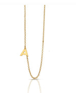 Lucky Feather Initial necklace